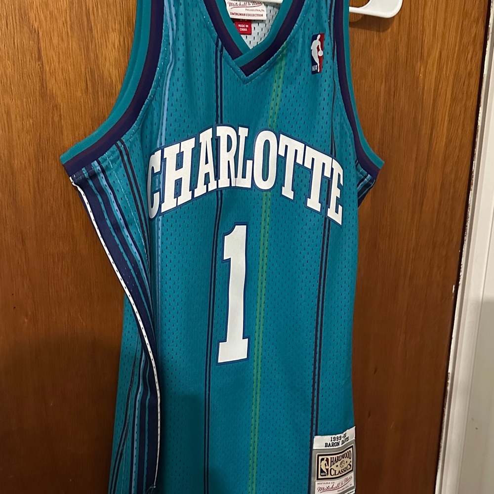 Mitchell & Ness Teal Charlotte Jersey